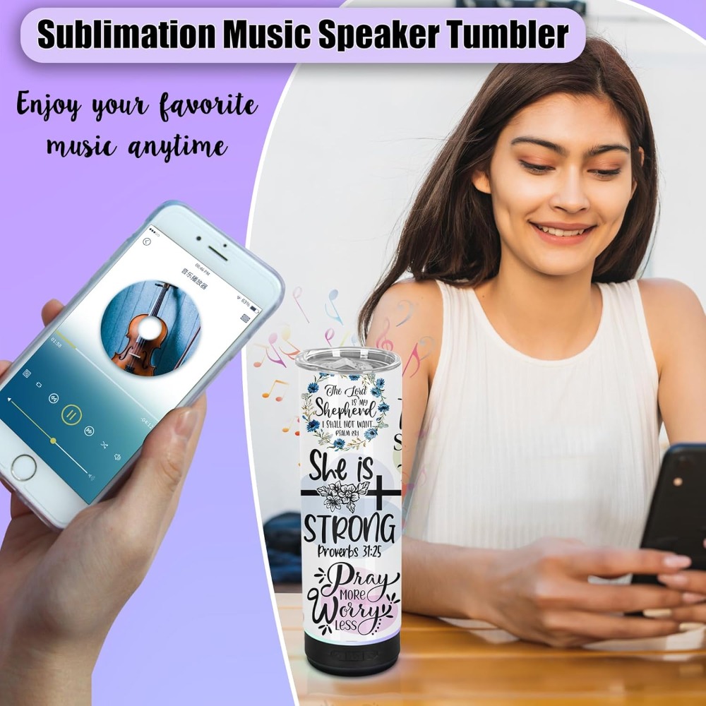 4 Pack 20 Oz Music Speaker Tum - Sublimation Mug Blank recension och pris