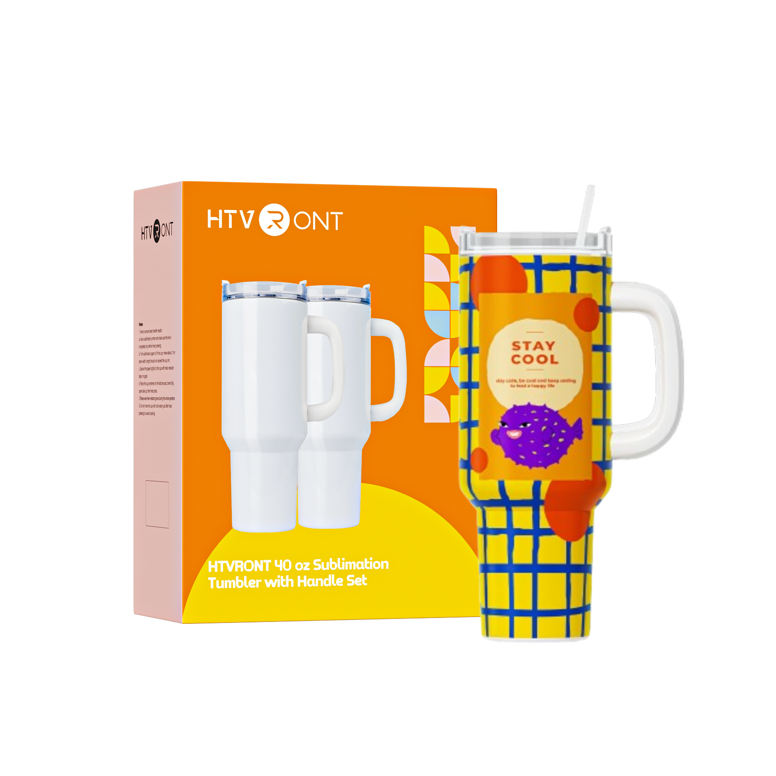 HTVRONT 2 Pack 40oz Sublimatio - Sublimation Mug Blank recension och pris